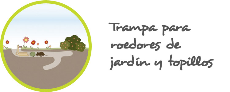 Trampa para roedores de jardín y topillos